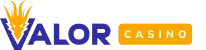 Valor Casino logo — stylized dragon head in V emblem
