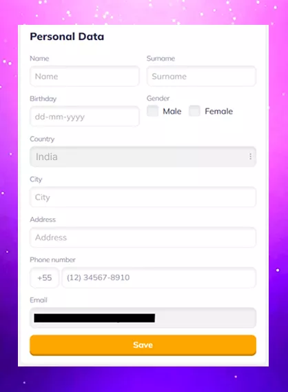 Player verification screen — secure and fast KYC at Valor Casino